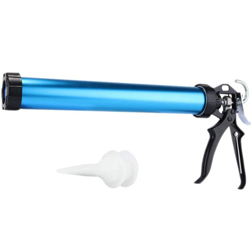 CJGQ Sealant Sausage Caulking Gun Aluminium-600ml/20oz - 12:1 Thrust Ratio (Blue) - Image 1